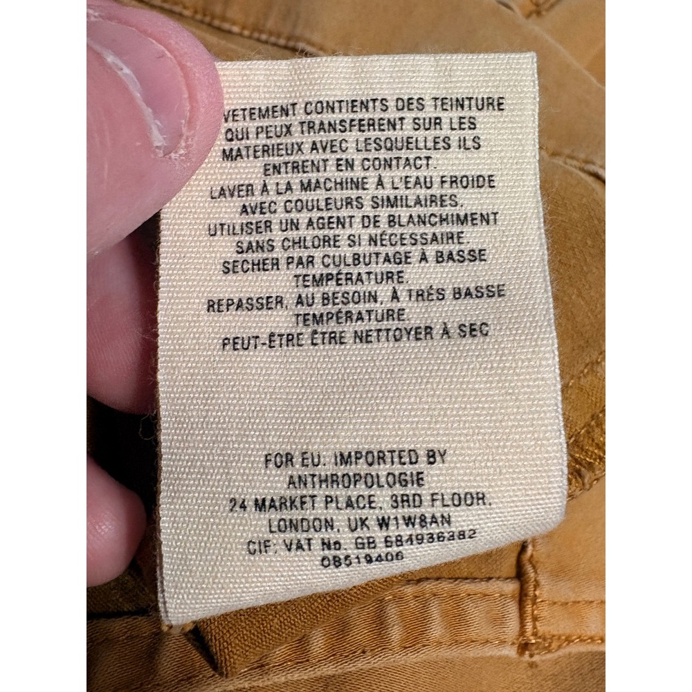 Pilcro and the Letterpress Anthropologie Button‎ Front Cargo Skirt Ochre Sz 00 - Picture 7 of 7